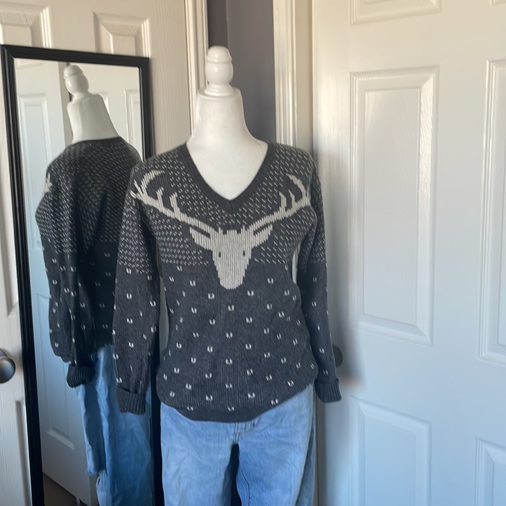 J.Crew reindeer sweater
